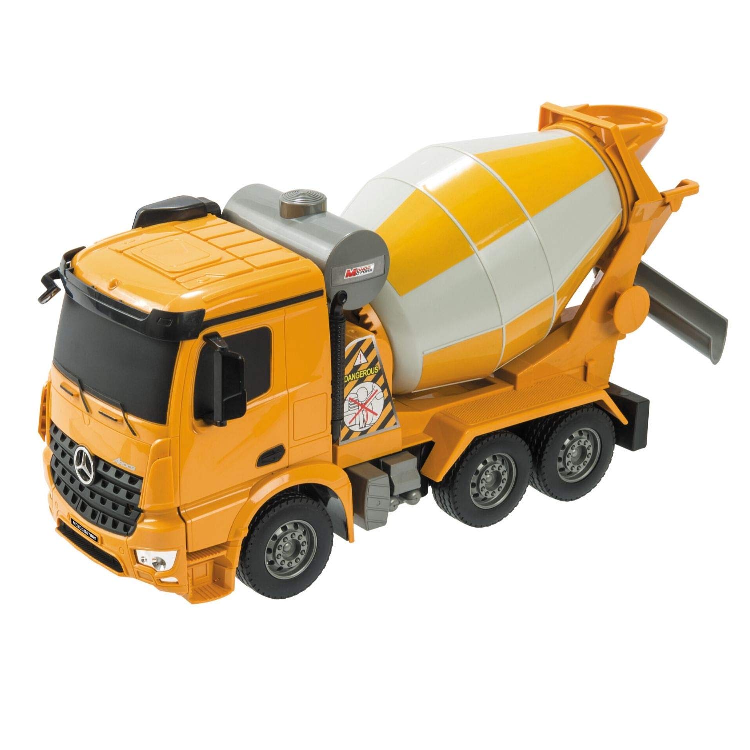 Mondo- Mercedes Arocs Concrete Block, Construction Site Toy for Children, Truck, 63517, Orange, 1:26