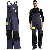 NAVIS MARINE Men's PRO Waterproof Bib Pants for Sailing - Reinforced Knees & Hips for Offshore Fishing & Ocean Work