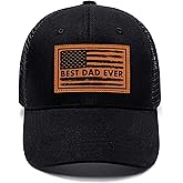 Best Dad Ever Hat - Dad Hat Fathers Day Birthday Gifts for Dad Papa from Daughter Son Black Trucker Hat