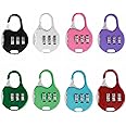 ZPLIUST 3 Digit Combinations Padlock The Safe Cipher Lock Resettable Code Lock, Color Locks (8 Pack)