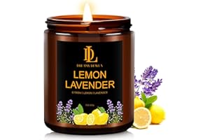 Lemon Lavender Candles, Lemon Lavender Scented Candle, Mother's Day Candle Gifts for Women, Soy Candles for Home Scented, 7oz