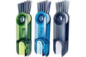 3 Pcs 3 in 1 Cup lid Crevice Cleaning Brush Multipurpose Bottle Gap Cleaner Brush,3 in 1 Tiny Bottle Cup Lid Detail Brush Str