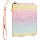 bipkonu Birthday Gifts for 3 4 5 6 7 8 9 10 11 12 13 14 15 Year Old Girl, Cute Kids Wallet Rfid Girls Purse, Christmas Stocking Stuffers Gift for 6-14 Teen Girl, Pink