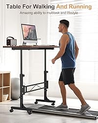 Small Standing Desk Adjustable Height, Mobile Stand