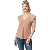 Jessica Simpson Womens Gracie Flutter Sleeve Tee Shirt Plus Size