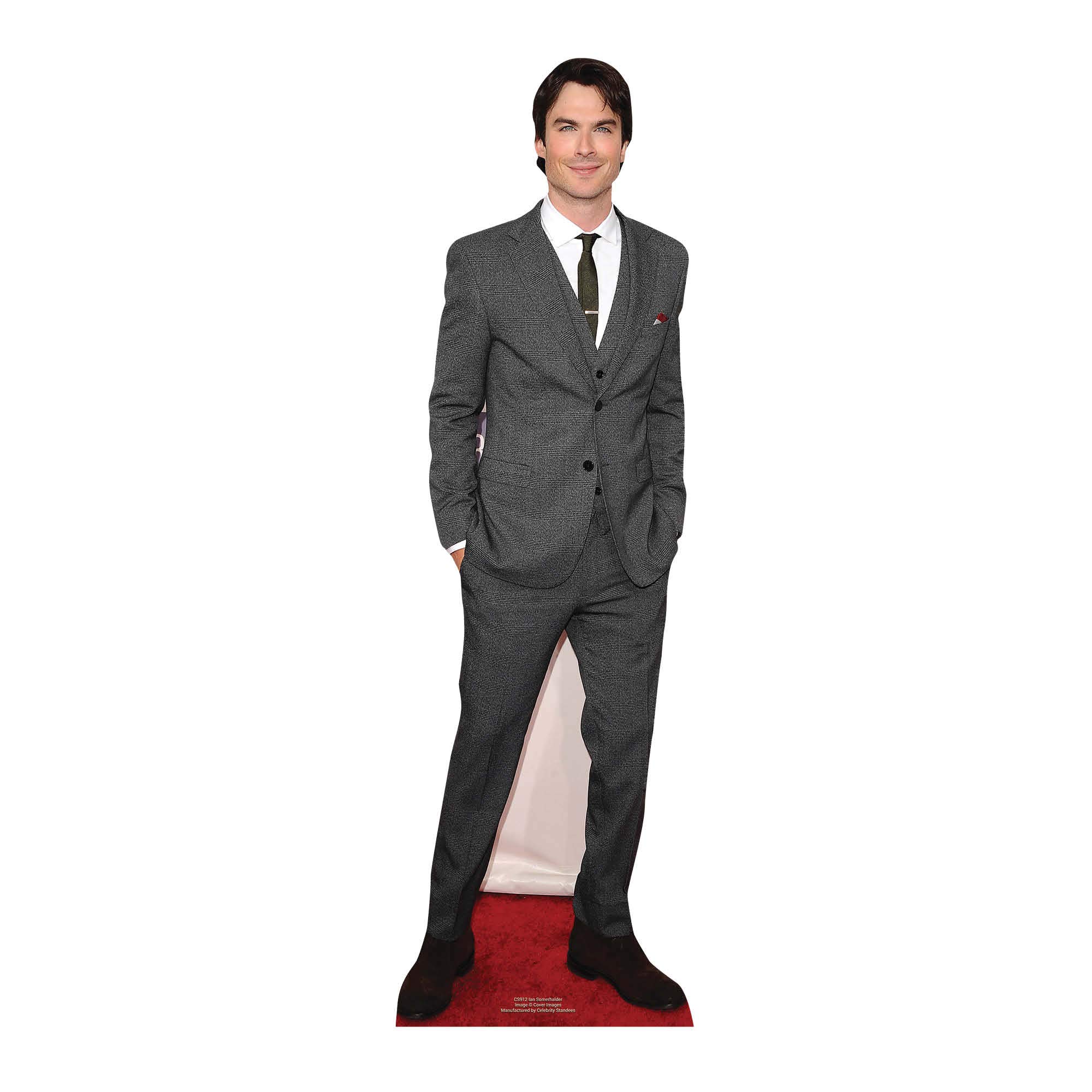 Star Cutouts Ltd CS912 Star Small Cardboard Cutout l Ian Somerhalder l Actor l Smart Suit l Gifts for Fans, Birthdays & Parties, Solid, Multicolour, Regular