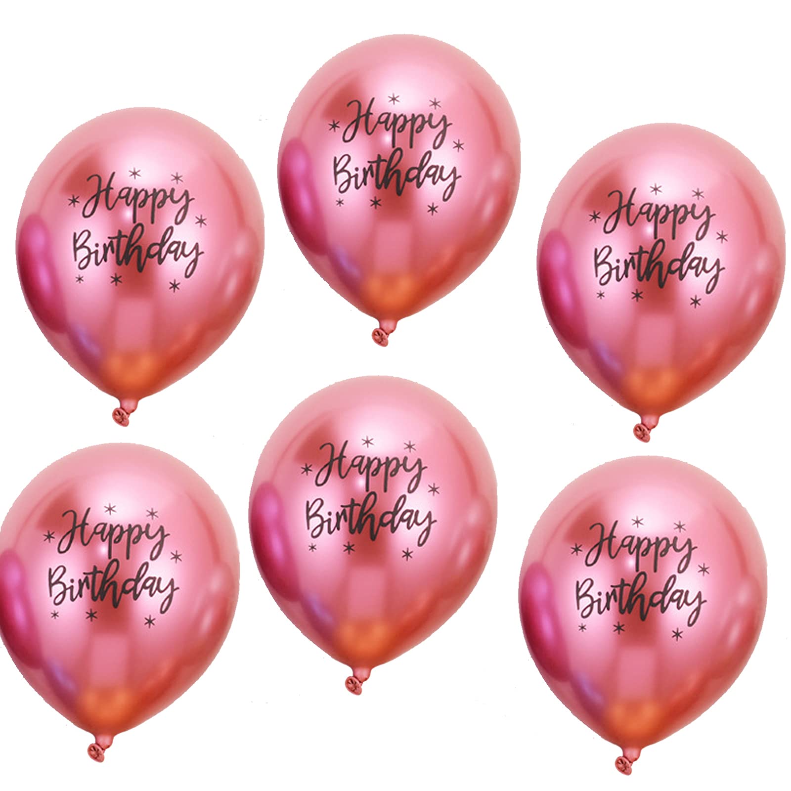 Happy Birthday Metallic Balloons,20 PCS 12 Inch Shiny Metallic Balloon Latex Balloon Happy Birthday Balloons… (RE-20PCS)