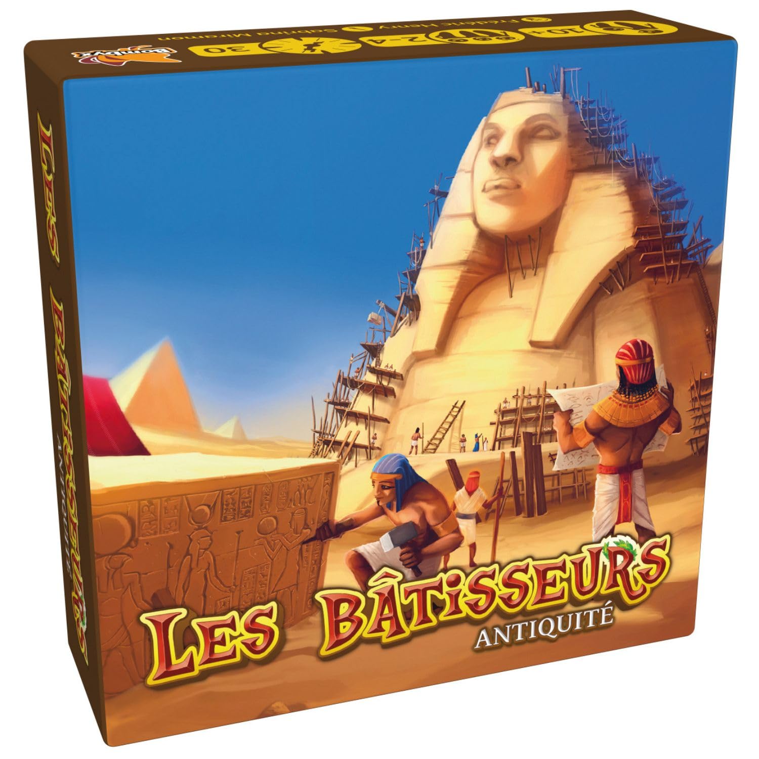 Asmodee - Bombyx - les Bâtisseurs: Antiquité - Board Games - Card Games - Travel Games for 10 Years+ - 2 to 4 Players - French Version