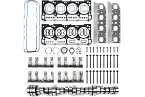 WANGSHENG Camshaft and MDS Lifter Kit w/Head Gasket & Bolts Compatible with 2009-2015 Dodge Ram 1500, Durango 5.7L Hemi V8 - Replacement Part# 53022263AF, 53021726AD