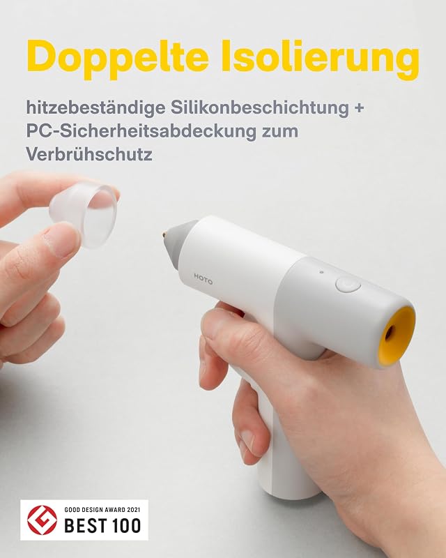 Heißklebepistole Akku, 30s Schnell Aufheizen Klebepistole, USB-C