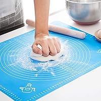 LIMNUO Silicone Pastry Mat for Pastry Rolling with Measurements, Thick Non Stick Baking Mat with Measurement Fondant Mat…