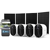 Arlo Pro Security Camera 2K HDR (6th Gen, 2025 Release) 4 Cam + 4 Solar Panels + 6 Months of Secure Plus Plan - Wireless Outdoor Camera, Battery Power, Person, Vehicle & Animal Detection, White