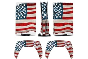 AoHanan Old American Flag 5 Skin Controller Accessories Cover Skins Anime Vinyl Cover Sticker Full Set for 5 Disc Edition