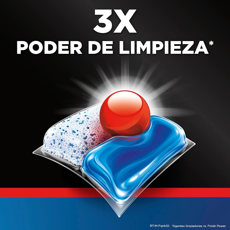Finish powerball ultimate infinity shine, comprimidos para máquina de lavar louça contra manchas secas e escudo protetor, pacote de 80 comprimidos (a embalagem pode variar)