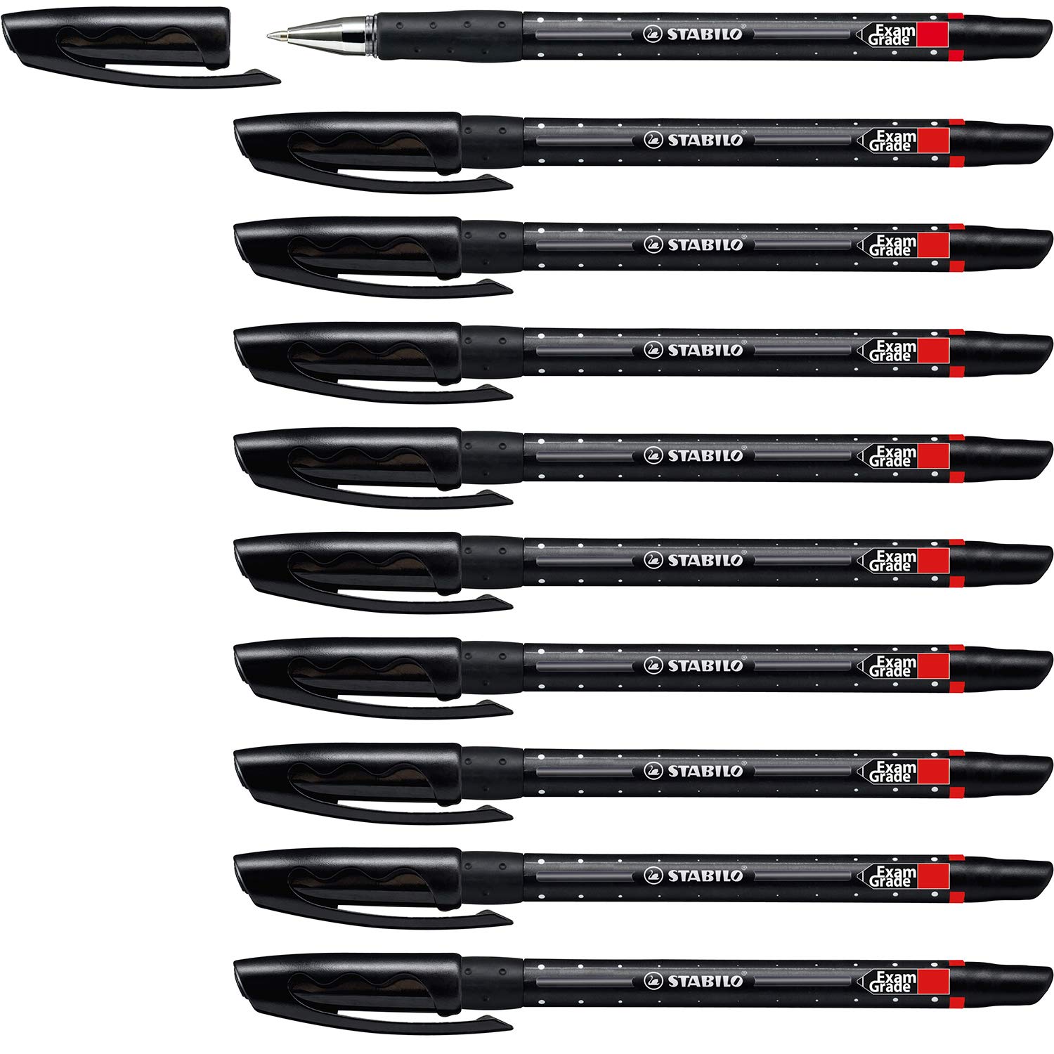 STABILO Exam Grade - Ballpoint Pen - Pack of 10 - Black