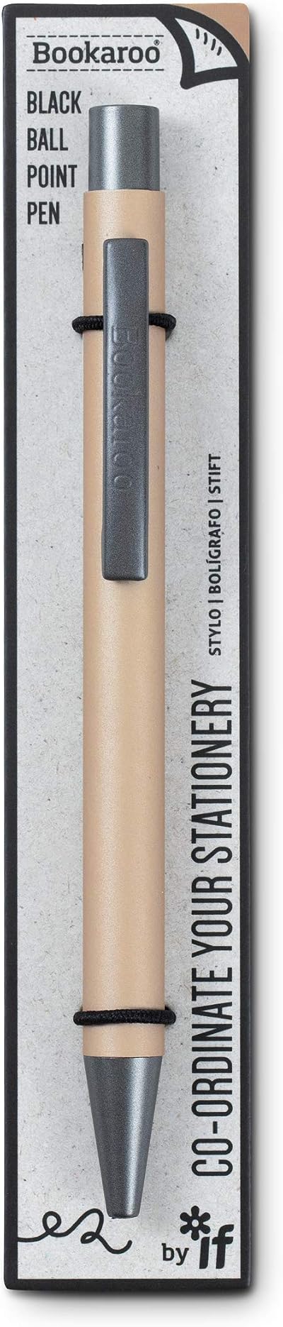IF Bookaroo Pen soft touch gold coloured coating black ink