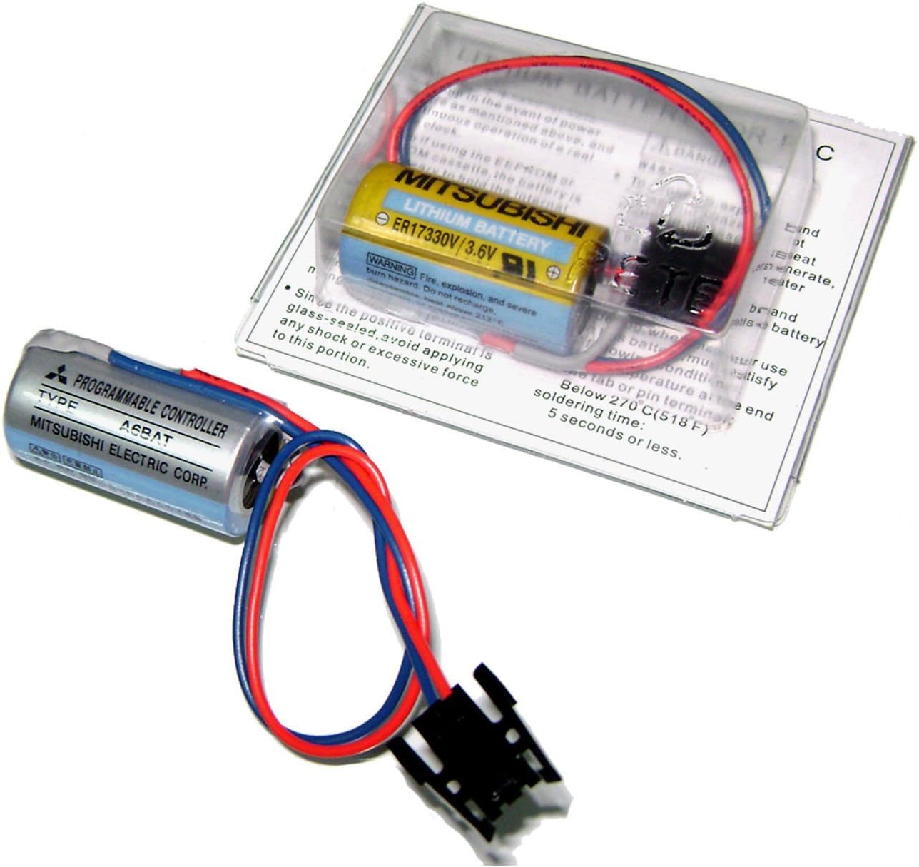 A6BAT PLC Lithium Battery 3.6V for Mitsubishi Servo A6BAT ER17330V Amazon.ca Electronics
