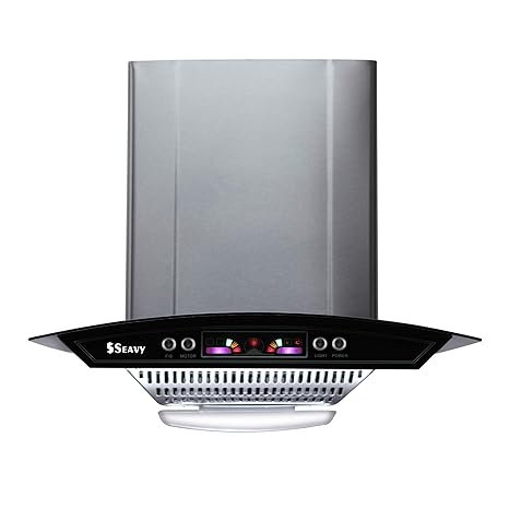 Seavy Altis SS 60 Fixed Filter with PVC Oil Cup Chimney (60cm 1100 m3/h Steel Grey)