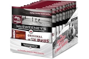 McSweeney's Original L'il Peps Dry Cured Pepperoni. 100% Made in Canada, Naturally Smoked, High Protein Snacks, Gluten Free M