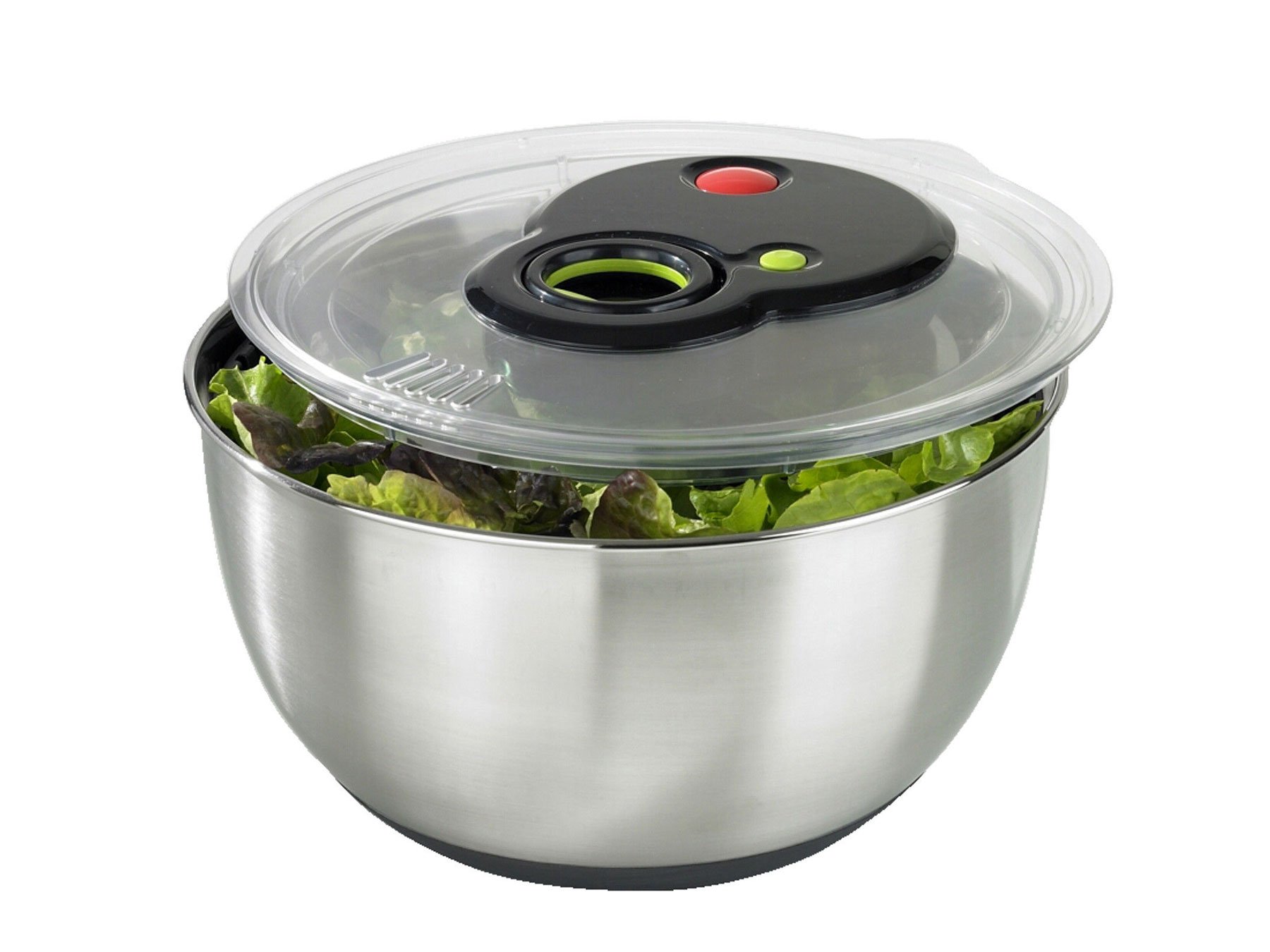 Emsa 513441 Turboline salad spinner, 4.5 litres, stainless steel