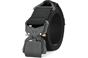 DEYACE Mens Tactical Belt, Quick Release 1.5" Gun Belts for Men Concealed Carry Holster Work Belt