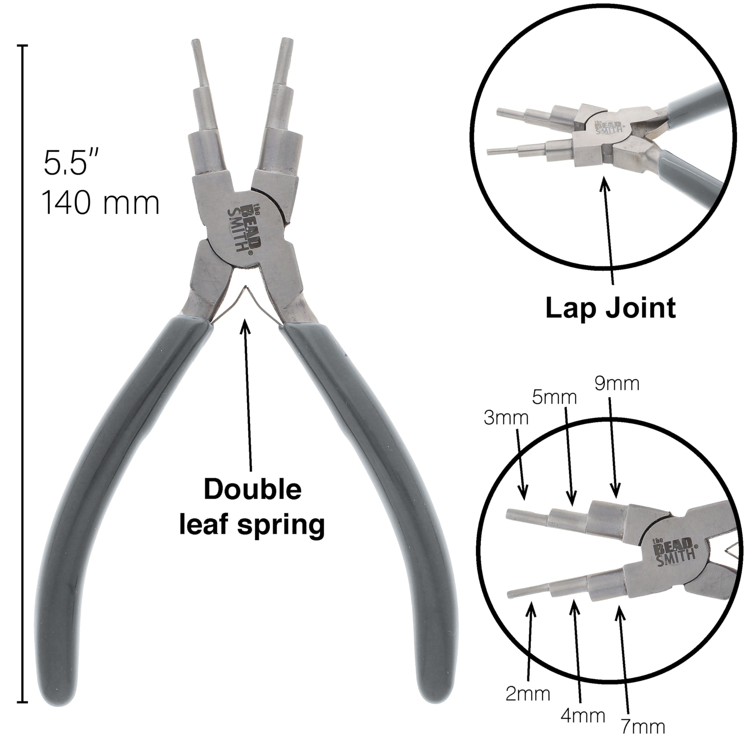 The Beadsmith Wire Looping Pliers – Create 6 Sizes (Ranging 2-9mm) of Loops & Jump Rings, 5.5