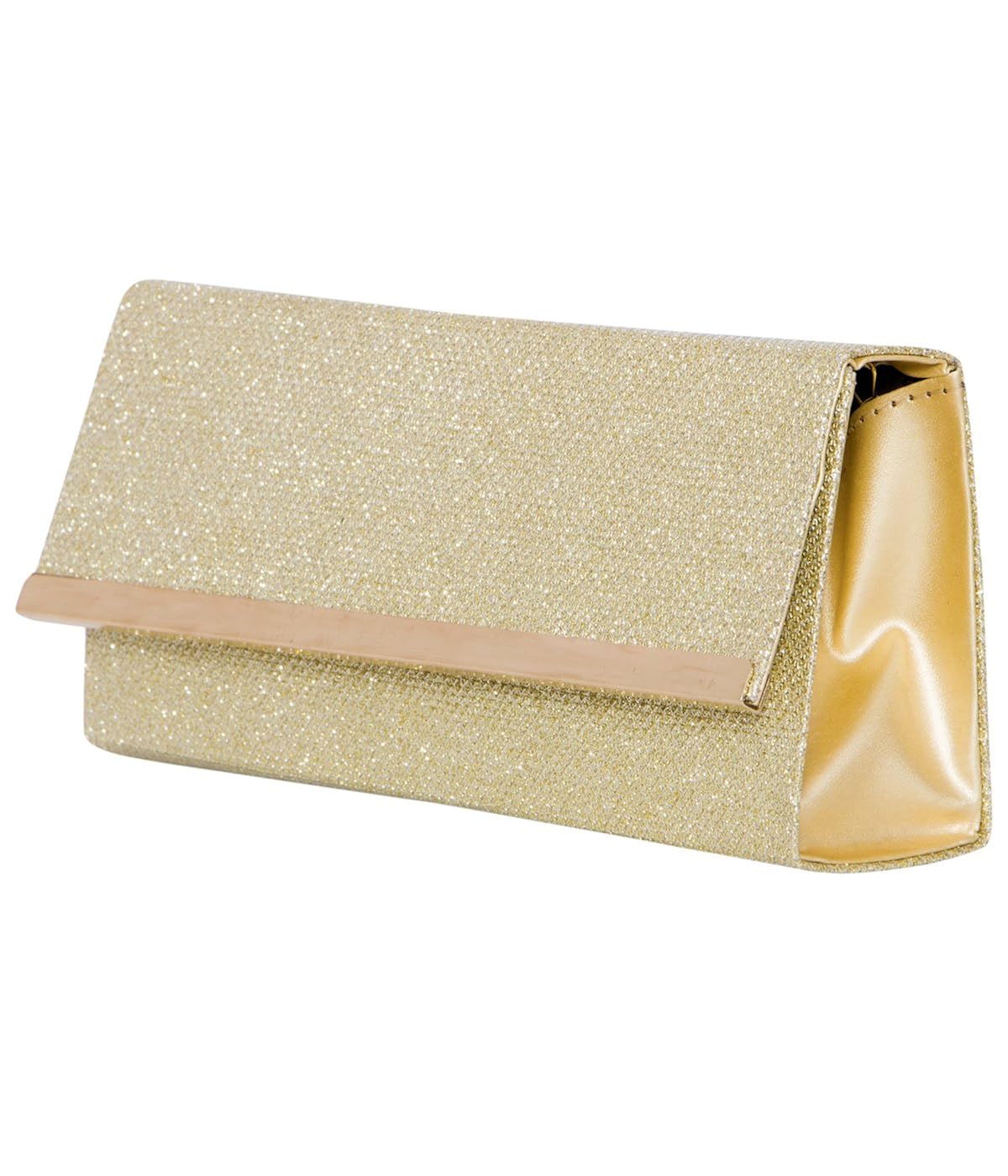 adisa cl026 gold women girls clutch sling bag