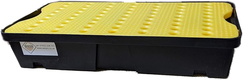 SERPRO 80x40cm 30L Spill Drip Tray with Removable Grid Heavy-Duty Chemical