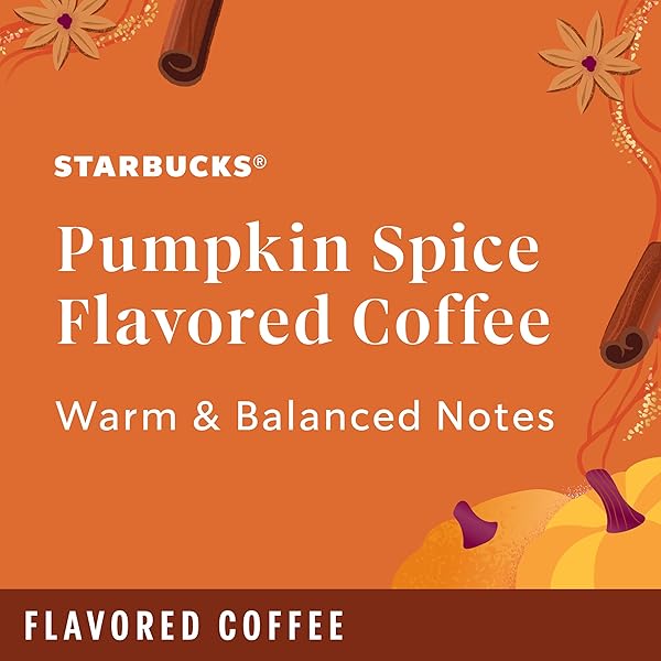 STARBUCKS K-CUP COFFEE PODS, PUMPKIN SPICE NATURALLY FLAVORED COFFEE FOR KEURIG COFFEE MAKERS, 100% ARABICA, LIMITED EDITION, 1 BOX (10 PODS)