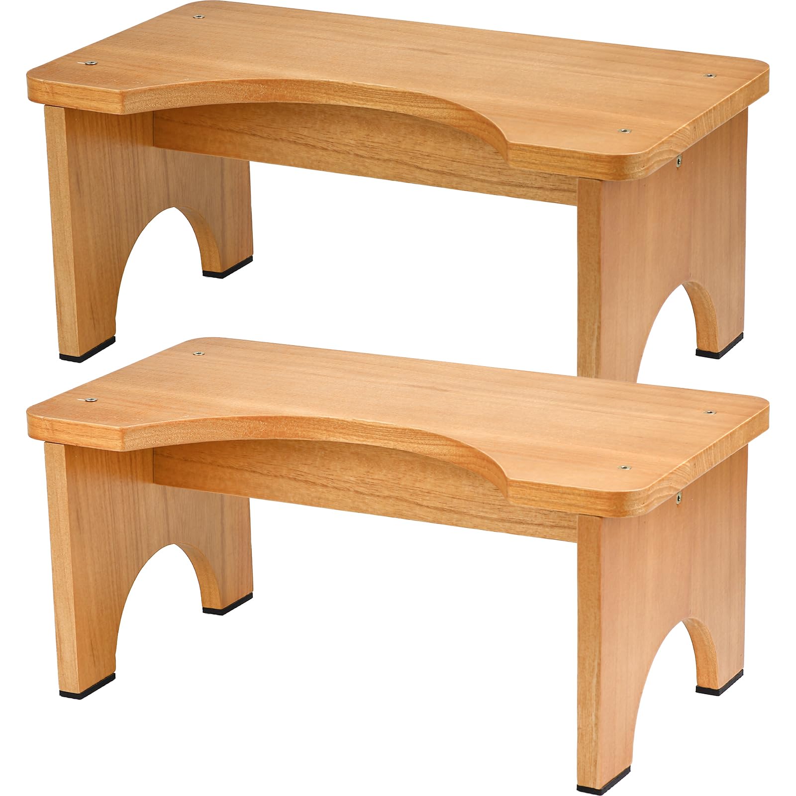 Photo 1 of AZEN 2 Pack Toilet Stool Squat Adult, Wood Poop Stool for Bathroom Adults, Portable Toilet Potty Stool for Adults