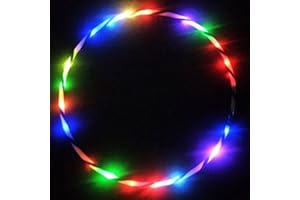 27.5 Inches LED Glow Sport Hoop, Multiple Dance Exercise Light Up Hoops for Adults, Loose Weight Bodybuilding Fitness Hoops A