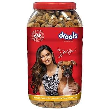 Drools Chicken and Egg Biscuit, Dog Treats - Jar, 900 g