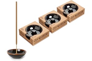 MURPHY'S NATURALS Murphy’s Naturals Stoneware Incense Stick Holder, Brown, 4.5” Ash Catcher for Outdoor Use, Durable & Stylish Design for Easy Clean-Up, 3-Pack