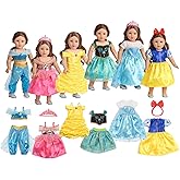 9 Sets American 18 Inch Doll Clothes - Fashion Bundle For 18\" Dolls