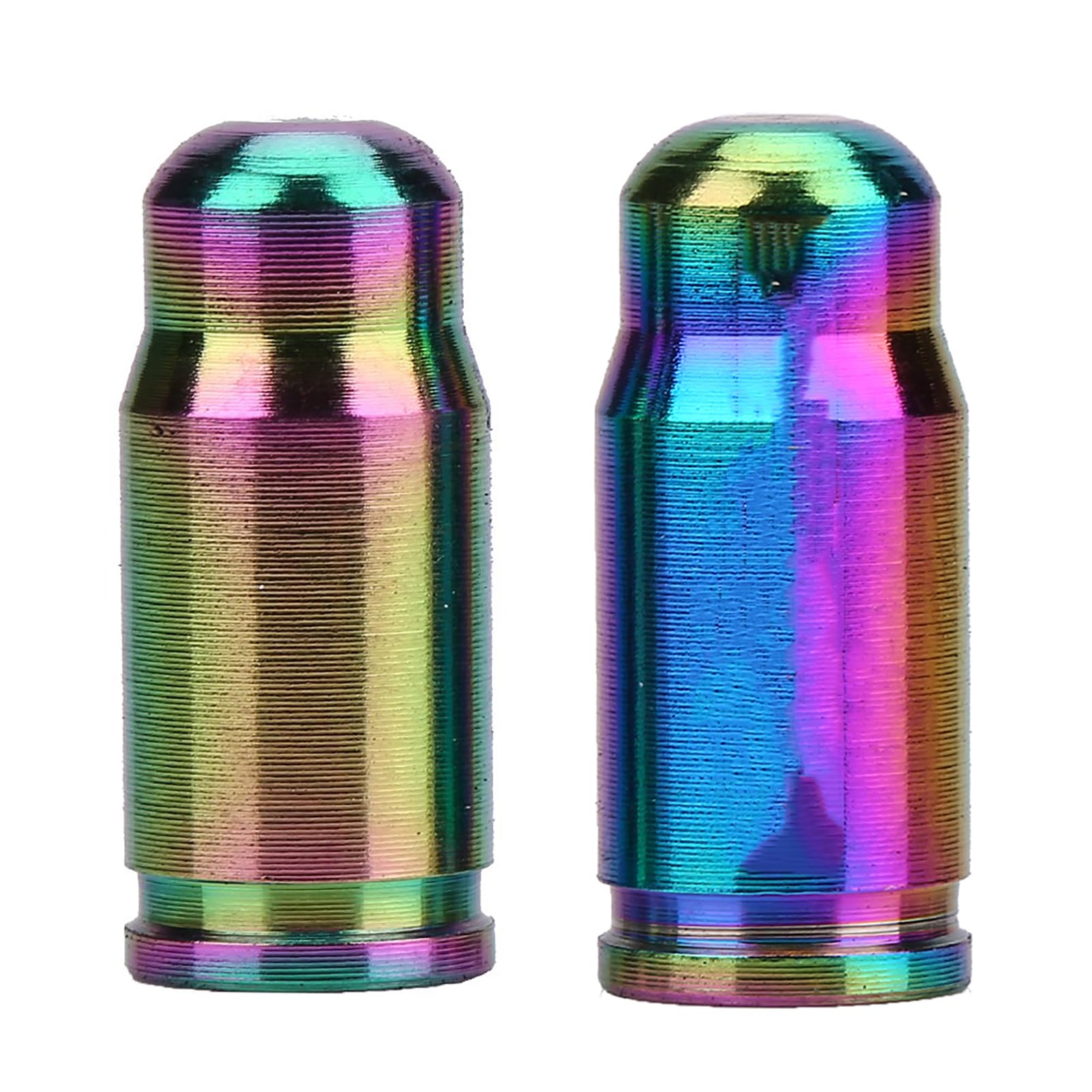Presta Valve Caps, Oil Slick Colorful Lightweight Titanium Alloy Dust Protection, Bike Valve Caps for Cyclists Commuters Mountain Bikers Road Bike Enthusiasts Urban Riders