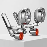 4.5'' LED Auxiliary Spotlight Turn Signal lights For harley CVO Street electra Glide Fog Light Bracket Chrome Trike FLH