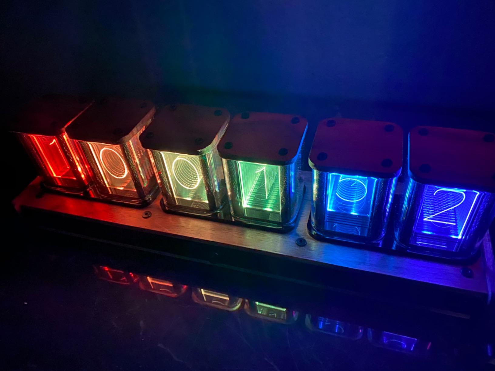 24/mo Finance NovelLife Vintage Digital Alarm Clock,6 Bit RGB LED