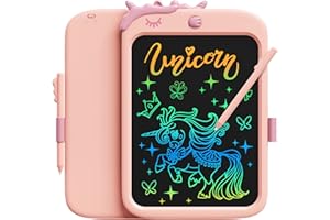 bravokids 10inch LCD Writing Tablet for Kids, Colorful Toddlers Toys Drawing Board, Educational GirlsToys, Unicorn Doodle Board Toys for 2 3 4 5 6 7 8 Year Old, Boys Birthday Christmas Gifts