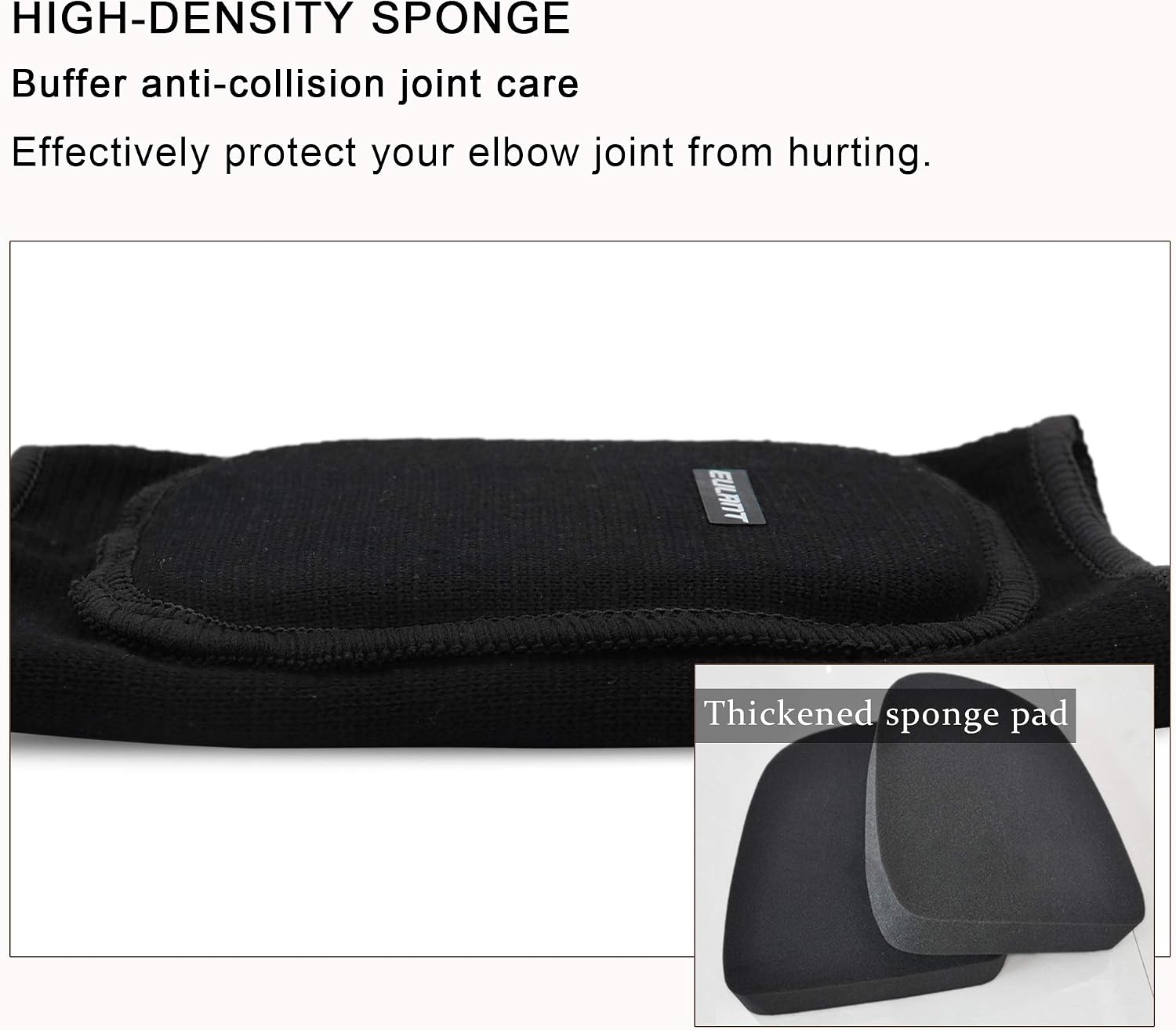 Children Elbow Sleeve 1 Pair Kids Thicken Sponge Padding Breathable Stretchy Elbow Pads for Sports Dance Volleyball Basketball Cycling Elbow Brace Black - Image 4