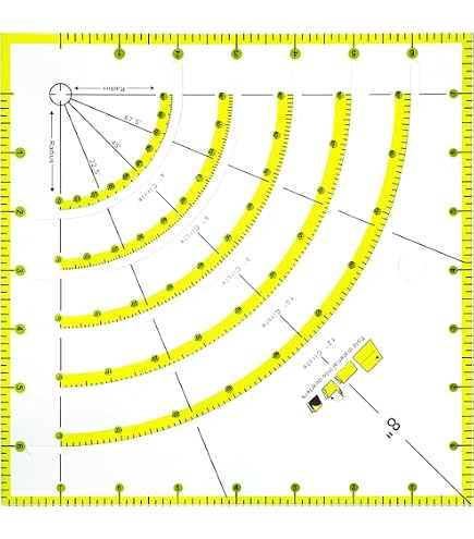 Along Came Quilting Rulers Multifunctional Quilting Circle Cutter Ruler ...