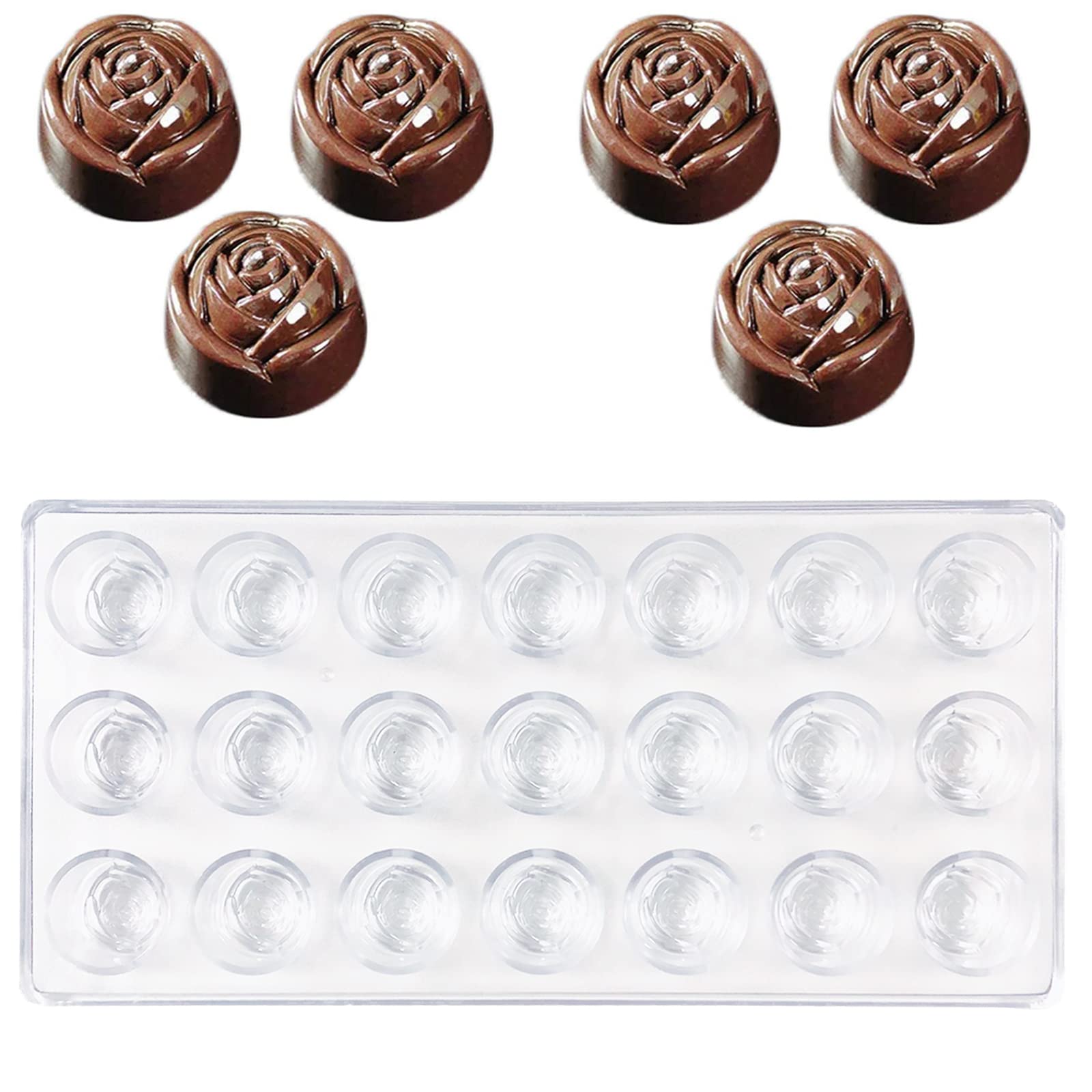 Transparent Chocolate Mold, Transparent Pastry Making Mold, Plastic Transparent Plastic Jelly Candy Making Mold, for DIY Handmade, Pastry Making, Kitchen Baking