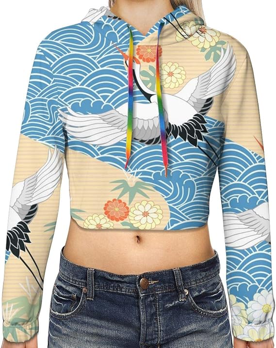 turquoise cropped hoodie