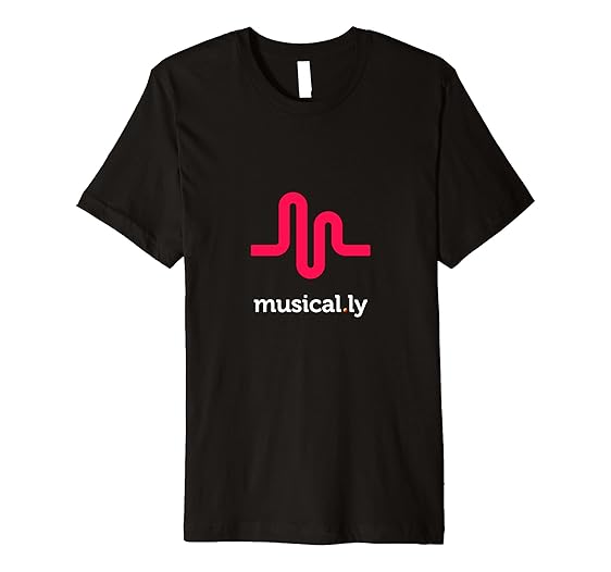 Amazon.com: musical.ly wave classic T-Shirt (Fitted Cut): Clothing