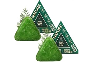 Nature Triangle Shampoo Bar, 120g Natural Cypress Leaf Usman Grass, Solid Hydrating Shampoo Bar Conditioner Bars,Calming & St