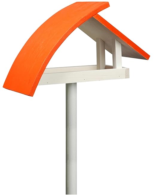 Luxus-Vogelhaus Design Vogelhaus mit Ständer 'New Wave' aus Holz (Kiefer) für Garten, Balkon