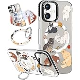 Toycamp for iPhone 16 Plus Case Compatible with Magsafe - Cute Design 360° Magnetic Ring Holder Stand Kickstand Funny Dog Girly Pretty Fashion TPU Phone Covers for Women Tenn Girls