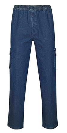 T-MODE Herren Jeans Stretch Schlupfhose Schlupfjeans Gummizughosen Sommer Kollektion