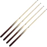 Viper by GLD Products Pool Cues Set of 4, 57" One Piece Maple Bar Sticks | 18, 19, 20 and 21 oz Weights, Le Pro Leather Tips, Solid Maple Construction, Gradual Taper, Commercial Billiard Cues