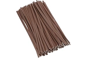 ONLYKXY 80pcs Plastic Twist Ties Plant Ties Reusable Bread Twist Ties Cake pop Ties Cable Ties Candy Ties for Bags 4 Inch (Brown)
