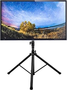 Amazon Com 5rcom Tv Stand Tripod Base Floor Portable Tv Stand Height Adjustable Pole For Most 32 70 Inch Flat Curved Screen Tvs Up To 100 Lbs Swivel And Tilt Mount For Outdoor Indoor Max Vesa